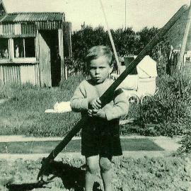 My first veggie garden, Bright Street, Cobden .Jan 1951.