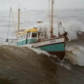 Silver Fern crossing the bar and owner Maurice Haile *PHOTO ALBUM*