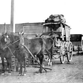 Stagecoach leaving Ross for the glaciers.1919.