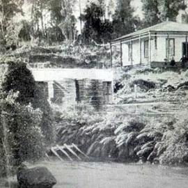  Mining companies water intake form Lake Kaniere to main head race to Kaniere Forks.1900.