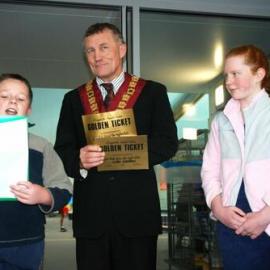 ALBUM - The Golden Ticket winners to be first down the Hydro slides, 2009.Greymouth.