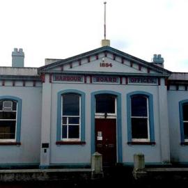 Greymouth Harbour Board Office with Foundation Stone.