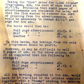Cost of advertising in the Grey Star back in the day.1953.