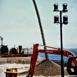 Early 2000s. Barging stone to the North Island from Greymouth
