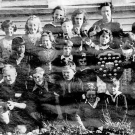 Ashby Berg Shield for gardening Awatuna School.ca. early 1950`s.