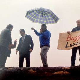 Native logging protest