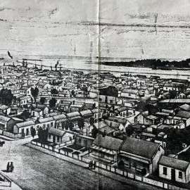 Early lithograph of Greymouth