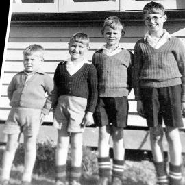 Robert, Alan, David and John McKey from Ross. ca.1952.