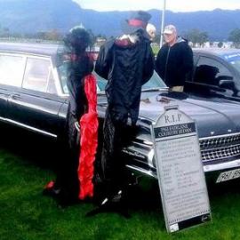 Old Greymouth hearse at "All Ford" Day at Westport.