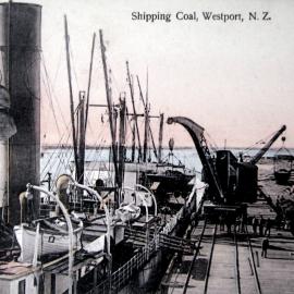 SS Mercedes shipping coal, Westport.1900`s.