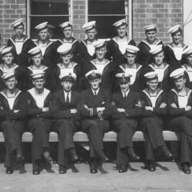 Alan Laing from Greymouth, Navy Signaller - at the RNZ Navy training school in Dunedin during WW2