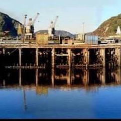 View of the Old Wharf, Greymouth.