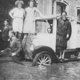 Ryan and Sons Bakers van, big flood Westport.1926.