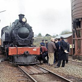 ALBUM - Inspecting a problem on WW 480 loco at Moana during the 1960`s .