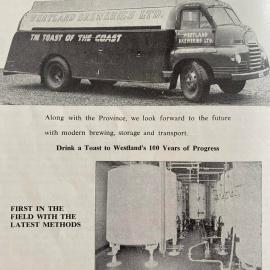 Adverts - Westland Breweries and P R Wilkins.ca.1960`s.