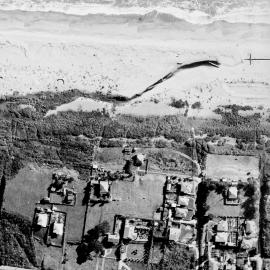 Karoro Domain before the Kotuku Surf Life Saving club rooms and Marist rugby field and rooms were built.