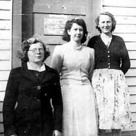 Kathleen O'Sullivan, Pauline Prendergast from Ikamatua and Marjorie Webby - Cronadun Post Office ladies.