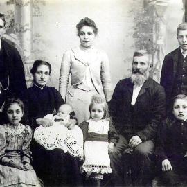 Burrell Family - on the left , Robert James Burrell born in Hokitika in 1869 and died in Greymouth 1950