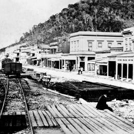 Coal from Brunner and rail lines for construction of the Brunner to Moana section of the Midland Railway.1880`s.