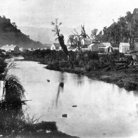 Lord St, Greymouth - Tidal Creek with gas works