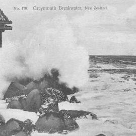 Greymouth Breakwater High Surf.
