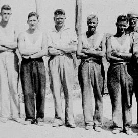 Workers  on the site of the Dillmanstown hydro-electric station - constructed at Kumara from 1928