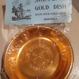 Souvenir Gold dish Blue Spur Goldmine,Hokitika.