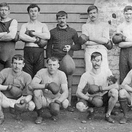 Members of the Boxing Club run by Robert Semple , Runanga.ca.1900.