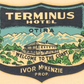 Epaulette badge Terminus Hotel, Otira.1967.