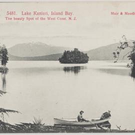 Lake Kanieri, Island Bay, 1904.