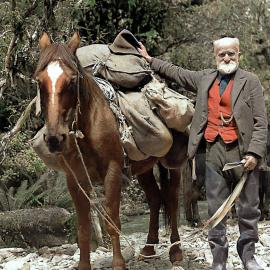 Arawata Bill and his horse Dolly, 1938.