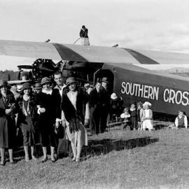  The Southern Cross landing  in Ikamatua.14 March 1934. *PHOTO ALBUM*
