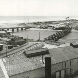 View from disused Brickette building, Ngakawau, January 1973