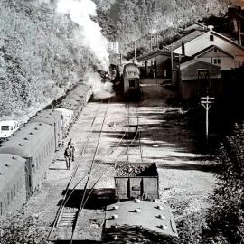 New bathhouse at Rewanui behind  the station.