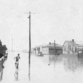 1939 flood , Leonard Street, Greymouth.