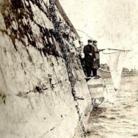 O`Learys Rock, Grey River - Jack O`Leary with Dick.ca.1930.