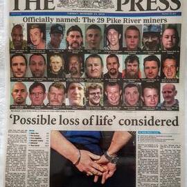  Pike River Coalmine disaster - Newspaper headlines.2010.