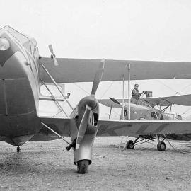 National Airways Corporation, De Havilland Rapide and Fox Moth aircrafts at Haast.1948.