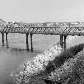 Whitebaiting in the Grey River. Sept 1958.