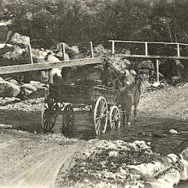 Horse and cart on the Otira Gorge