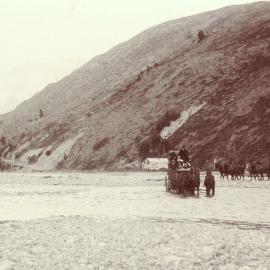 Stagecoach from Canterbury crossing river