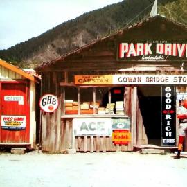 Ralph (Dizzy) outside his Gowanbridge store.