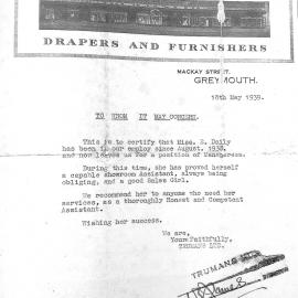 Trumans Ltd, Drapers and Furnishers.ca.1948.