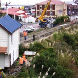 ALBUM - Greymouth Floodwall when the 750mm high concrete barrier protection was added in Greymouth and Blaketown. 2009.