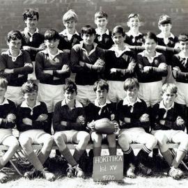 Hokitika Primary 1st XV Rugby team .1970.