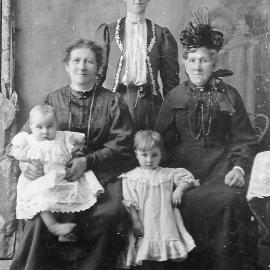 Mrs Devlin. Mary Ruane and Mrs Hugg with Jim and Winnie Hudd.