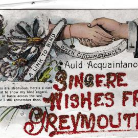 Sincere wishes from Greymouth, postcard.Pre WW1.