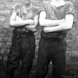 Geordie Closs on the right,before arriving in Dunollie in the early 1920`s.