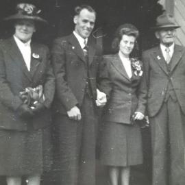 Mr and Mrs Charlie Crooks, Bob Crooks and Joan Crooks nee Foreman.