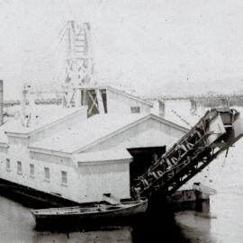 Dredge working in Kaniere River below old bridge